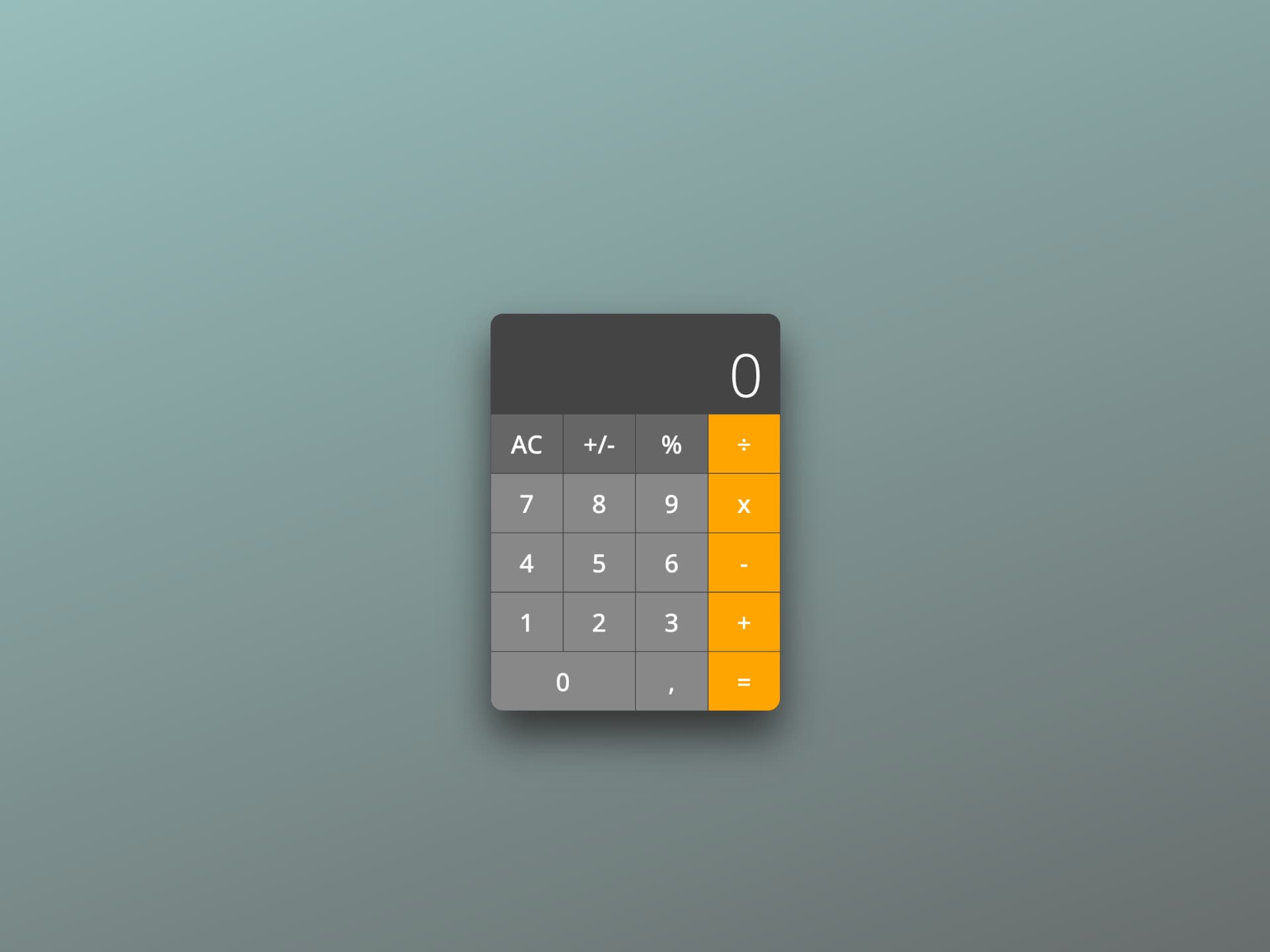 Captura de pantalla del proyecto Calculadora macOs Sonoma